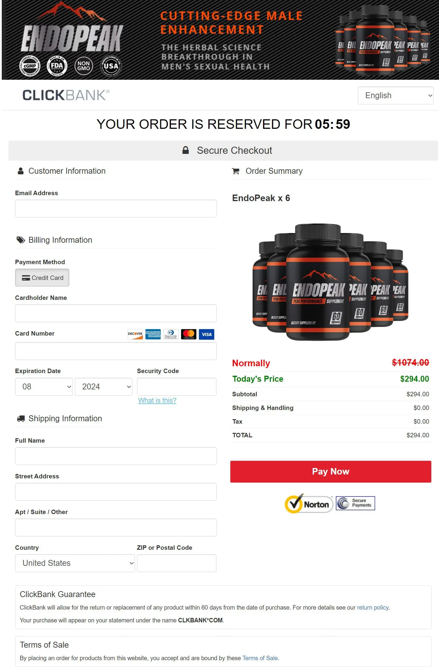 EndoPeak EndoPeak - Order Page